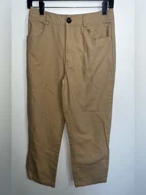 Forever 21 Beige Khaki High-Waisted Straight Leg Pants - Size S